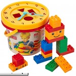 Kicko Building Block Bucket – 33 pc Building Blocks w  Clock – Learning Blocks – Educational Building Blocks – Colored Blocks for Boys and Girls – Build and Play Toy  B07FXZ9LK6